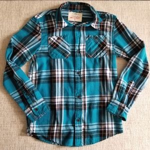 Urban Pipeline Plaid Flannel Button Down